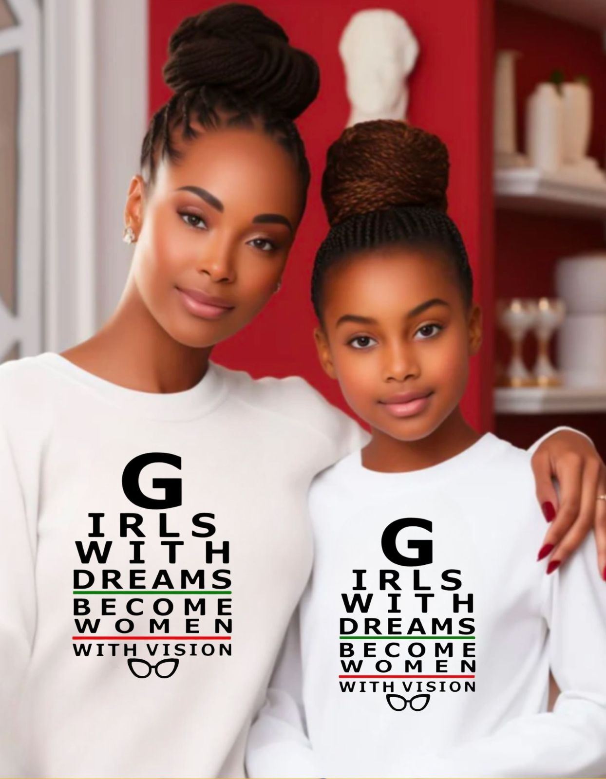 "Girls with dreams become women with vision" Tee